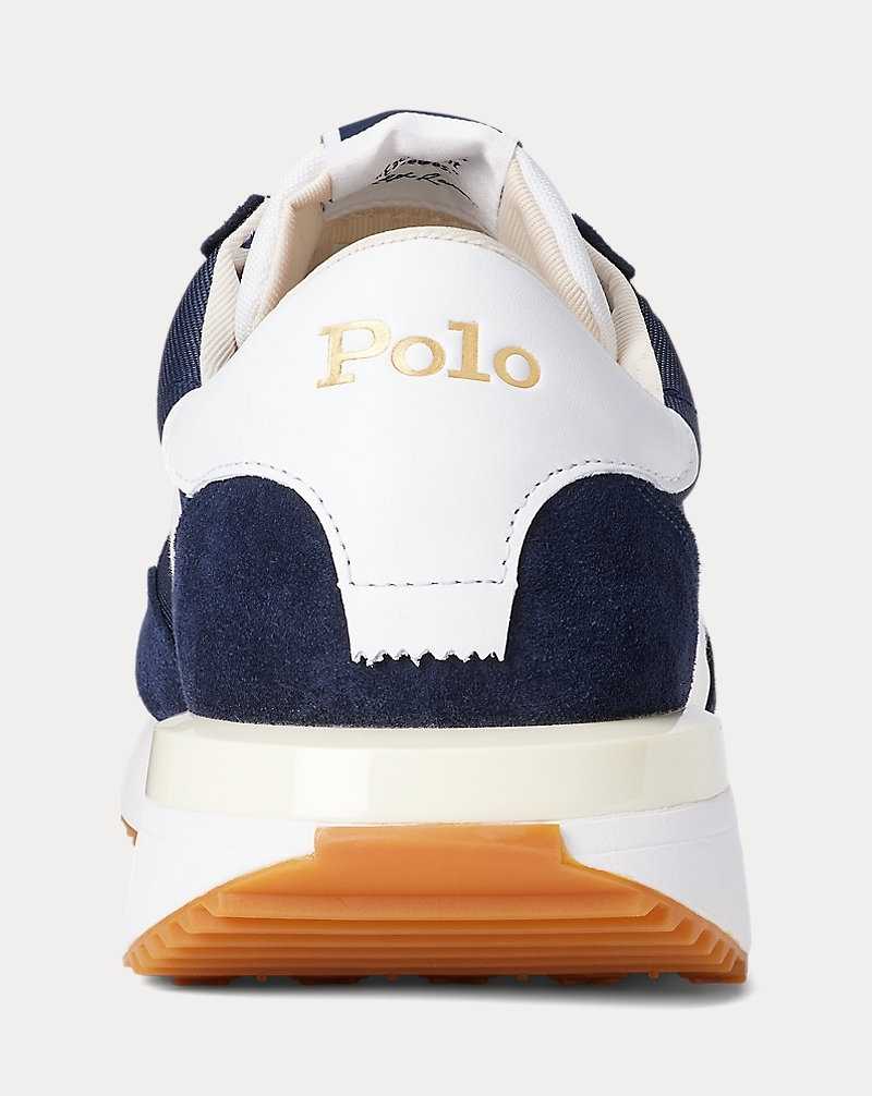 Tenis Ralph Lauren Train 89 Suede and Oxford Hombre Hunter Navy/White | ORAWYCV-37 - vista 3