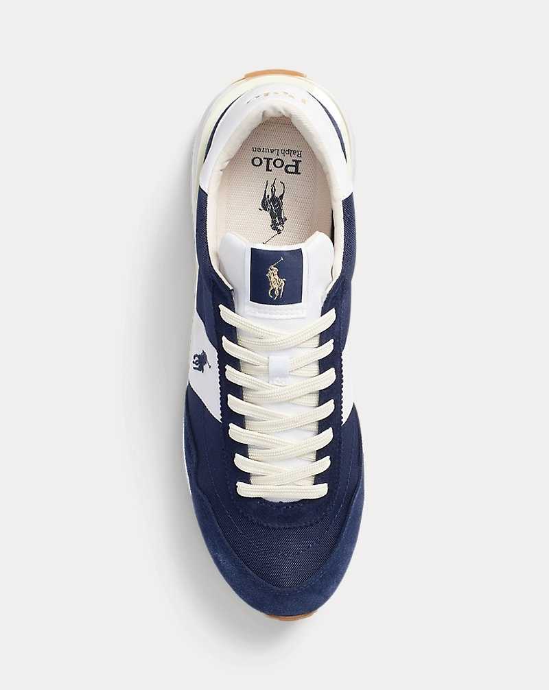 Tenis Ralph Lauren Train 89 Suede and Oxford Hombre Hunter Navy/White | ORAWYCV-37 - vista 4