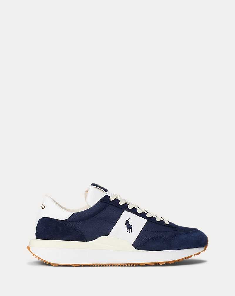 Tenis Ralph Lauren Train 89 Suede and Oxford Hombre Hunter Navy/White | ORAWYCV-37 - vista 1