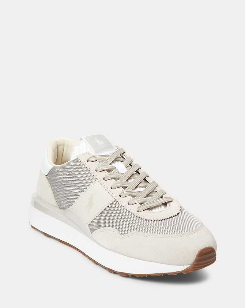 Tenis Ralph Lauren Train 89 Suede-Panelled Hombre Grises | WZTJXML-23 - vista 2
