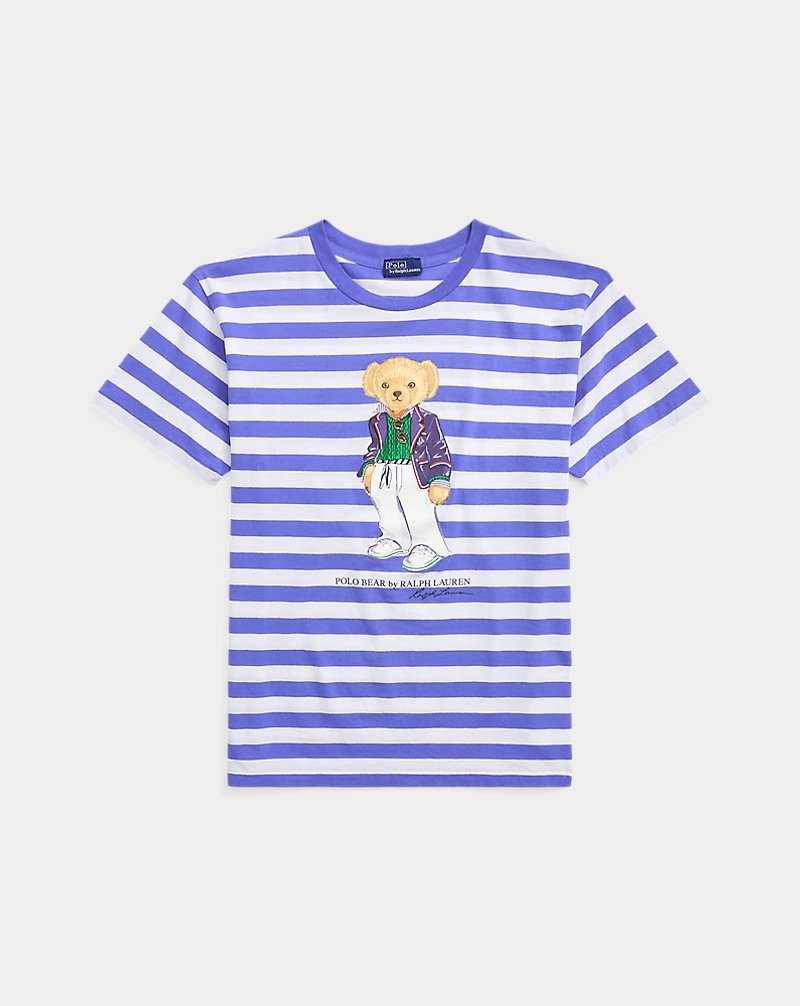 Tops Ralph Lauren Bear Striped Cotton Tee Mujer Rayas | GFMUEVA-67 - vista 2