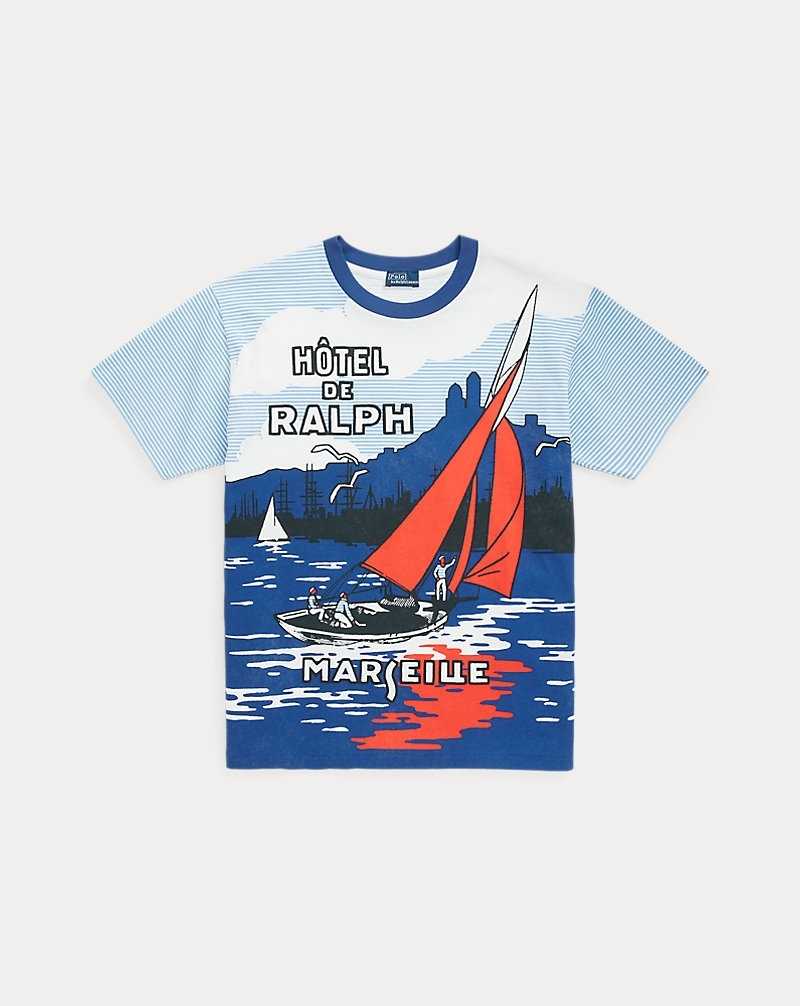 Tops Ralph Lauren Graphic Cotton Jersey Tee Mujer Nevis | JVXIMFH-06 - vista 2