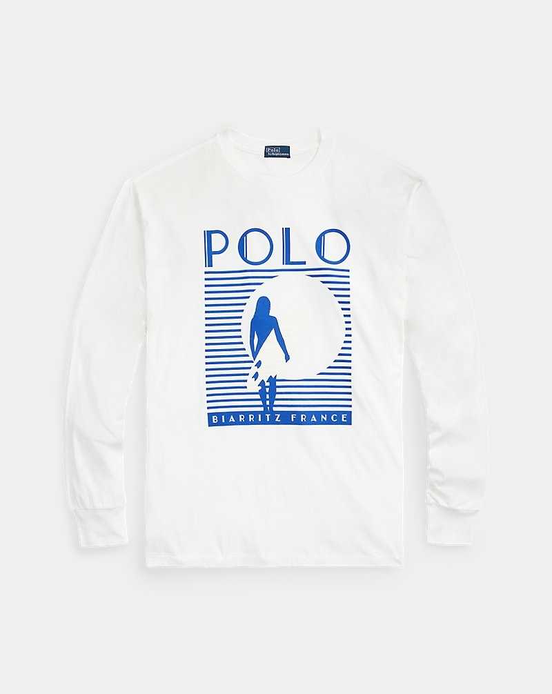 Tops Ralph Lauren Graphic Logo Long-Sleeve Tee Mujer Nevis | DJPCQIN-67 - vista 2