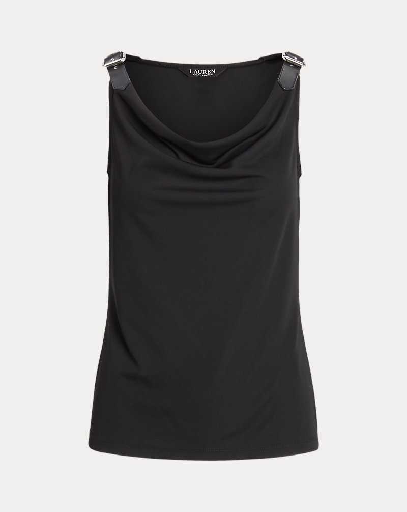 Tops Ralph Lauren Jersey Cowlneck Top Mujer Negros | OTGHIZF-16 - vista 2