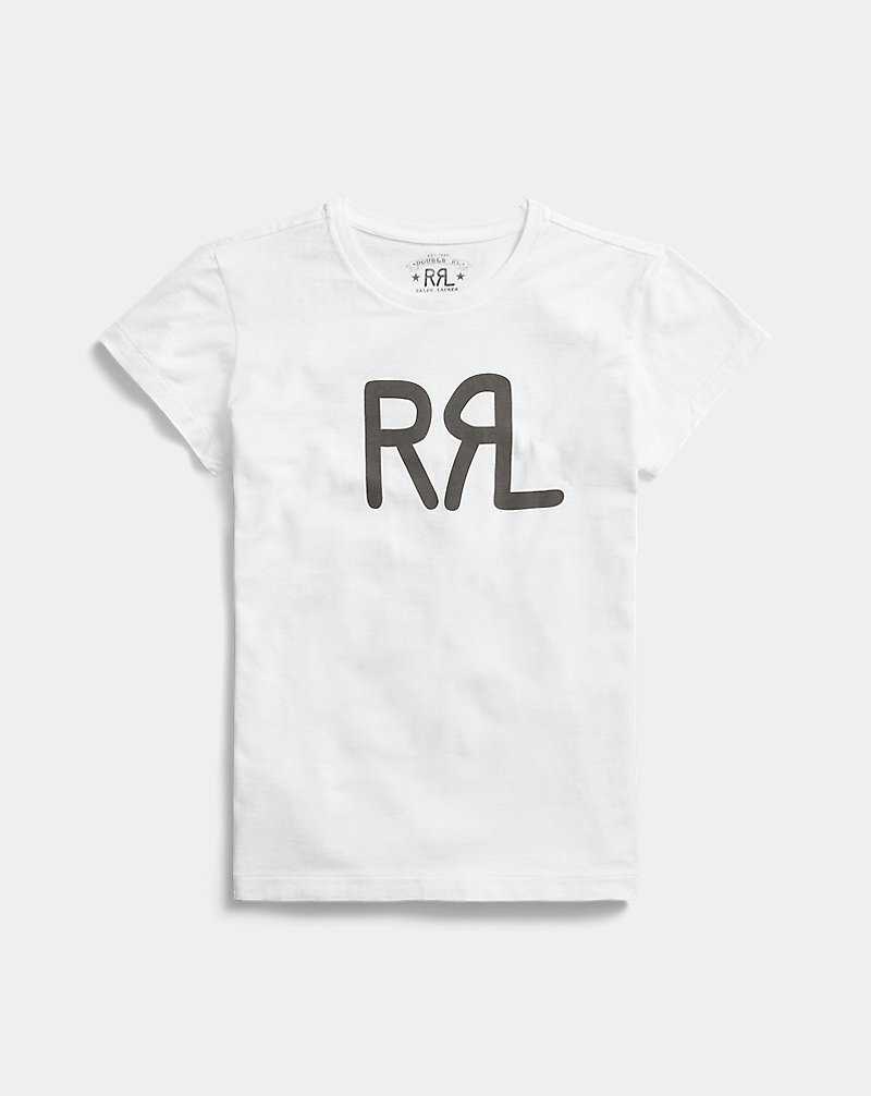 Tops Ralph Lauren Logo Cotton Jersey Tee Mujer Blancos | FVXCEZY-76 - vista 1