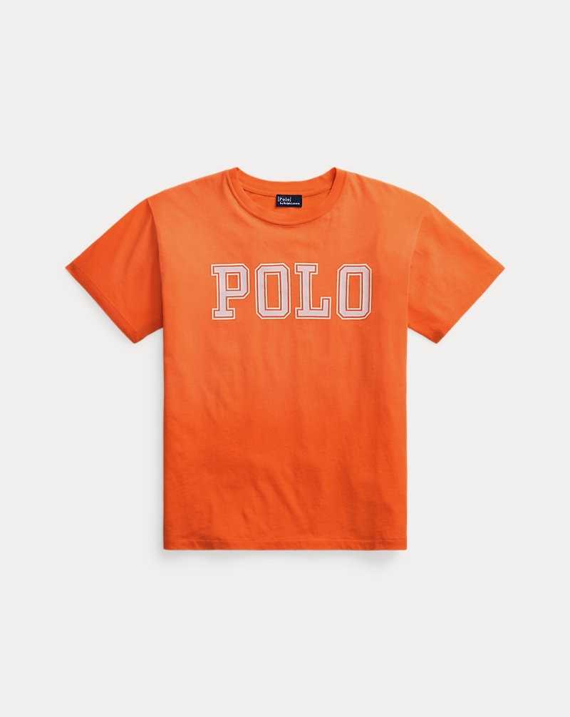 Tops Ralph Lauren Logo Jersey Crewneck Tee Mujer Naranjas | XNKVIPE-28 - vista 2
