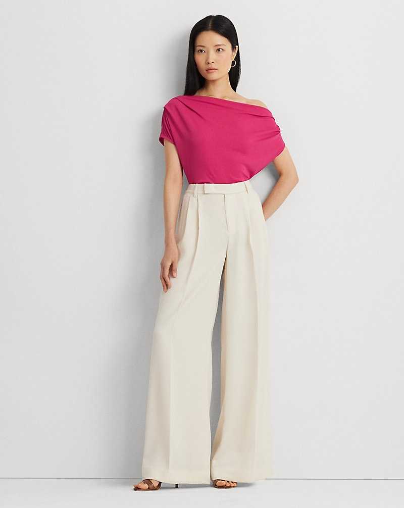 Tops Ralph Lauren Stretch Jersey Off-the-Shoulder Top Mujer Rosas | MXHBZCK-26 - vista 3