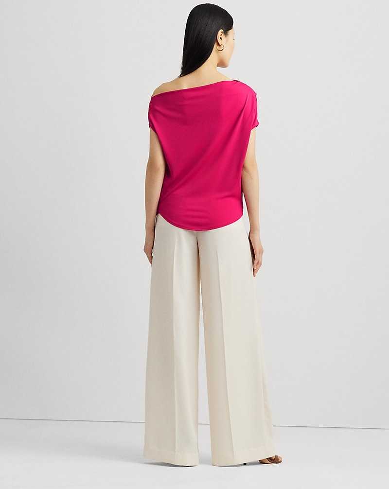 Tops Ralph Lauren Stretch Jersey Off-the-Shoulder Top Mujer Rosas | MXHBZCK-26 - vista 4