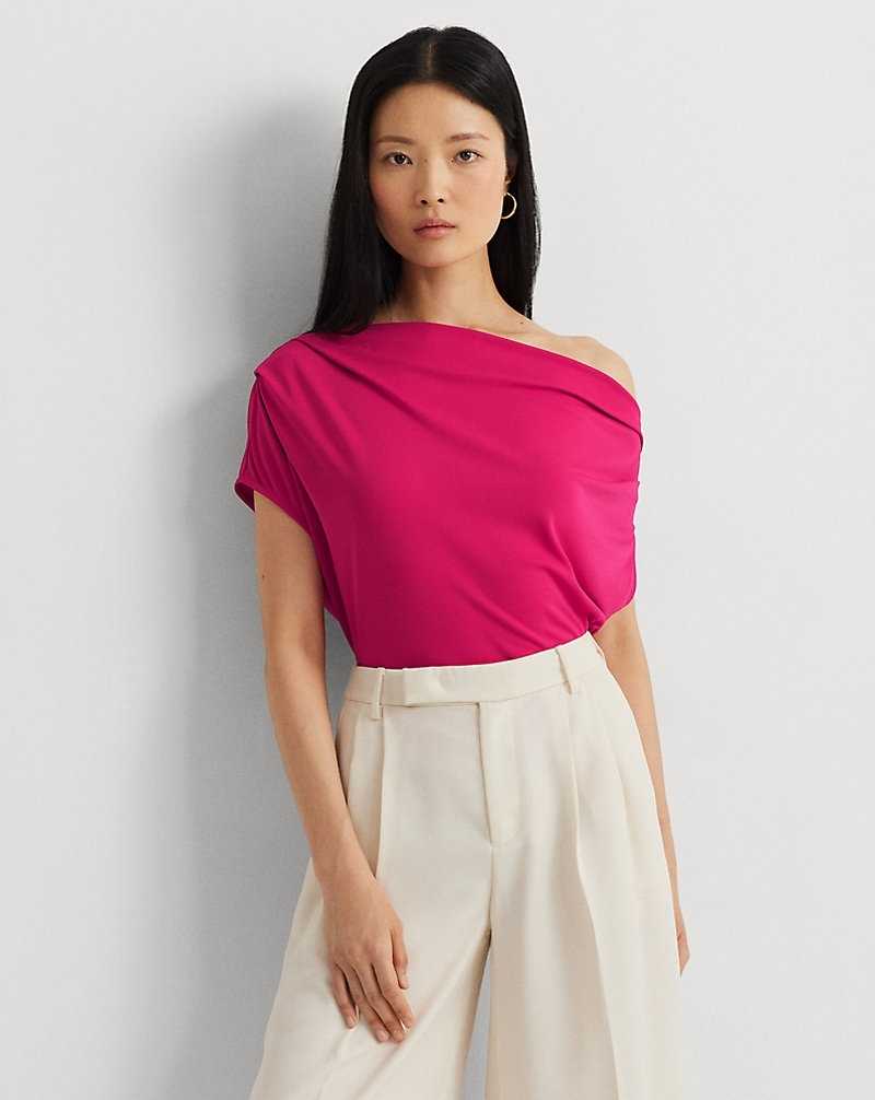 Tops Ralph Lauren Stretch Jersey Off-the-Shoulder Top Mujer Rosas | MXHBZCK-26 - vista 1