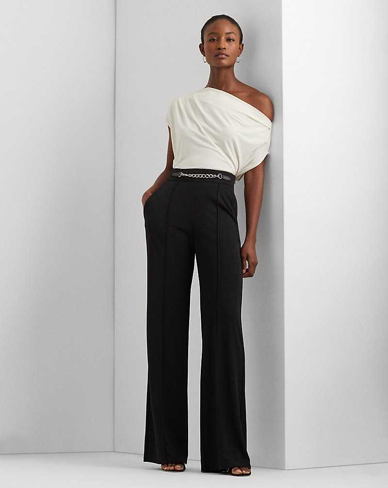 Tops Ralph Lauren Stretch Jersey Off-the-Shoulder Top Mujer Creme | ZJTFSED-46 - vista 3