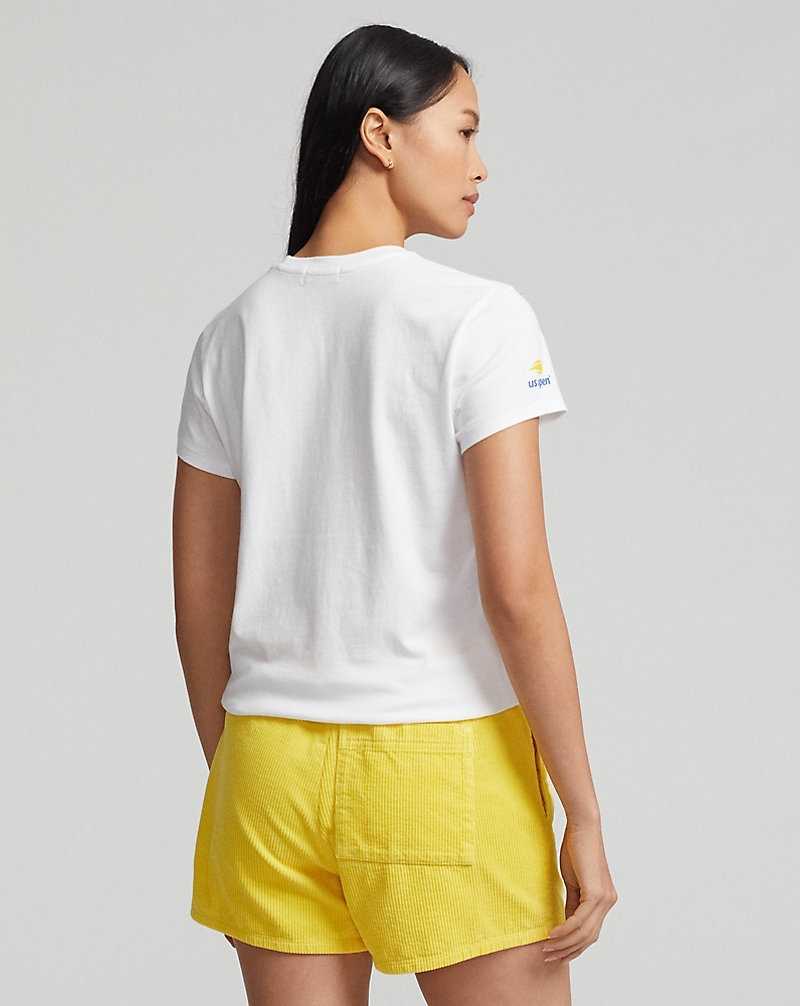Tops Ralph Lauren US Open Bear Jersey Tee Mujer | FTRYXQK-26 - vista 4
