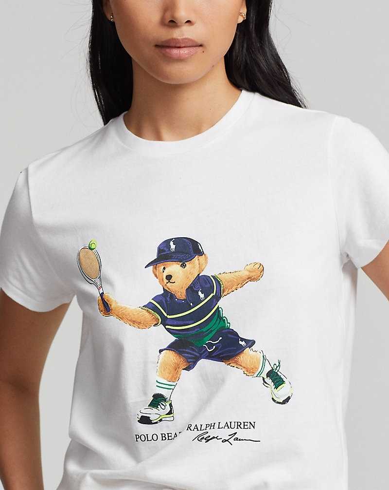 Tops Ralph Lauren US Open Bear Jersey Tee Mujer | FTRYXQK-26 - vista 5