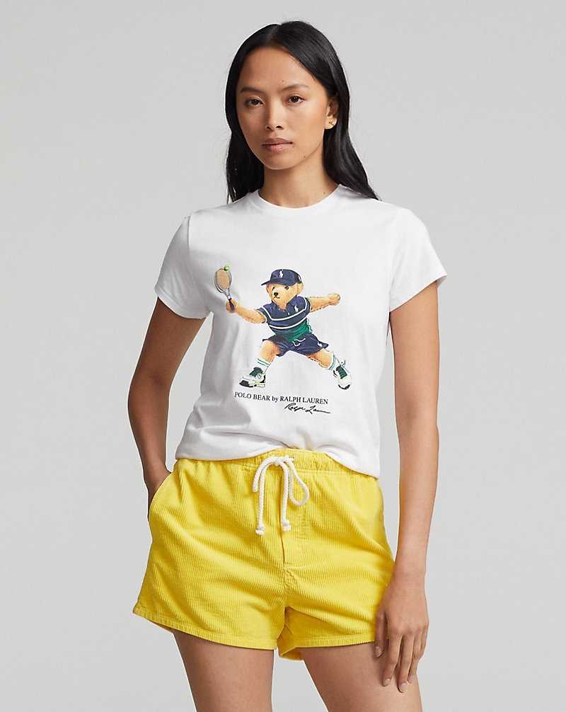 Tops Ralph Lauren US Open Bear Jersey Tee Mujer | FTRYXQK-26 - vista 1
