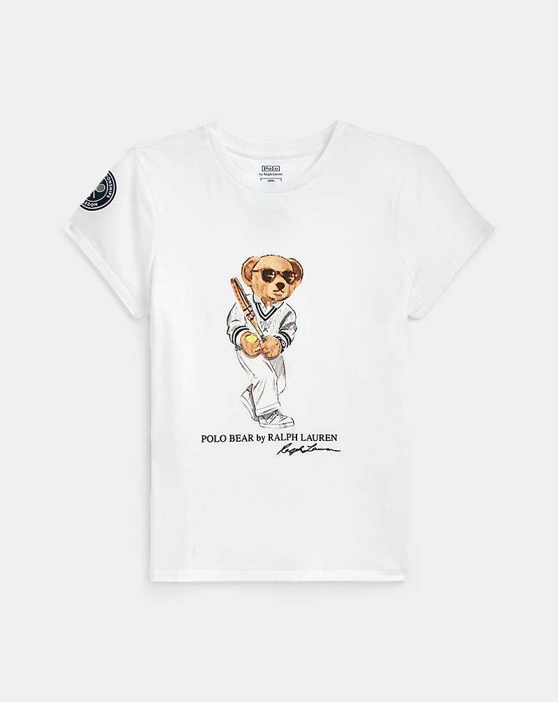 Tops Ralph Lauren Wimbledon Bear Tee Mujer Blancos | YLJQGAN-82 - vista 2