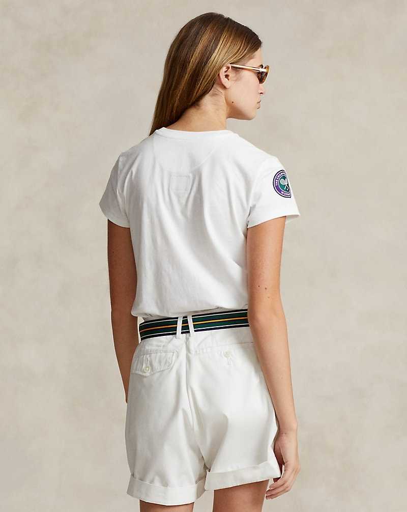 Tops Ralph Lauren Wimbledon Bear Tee Mujer Blancos | YLJQGAN-82 - vista 4