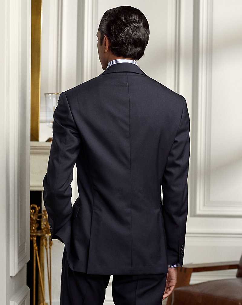 Trajes Ralph Lauren Gregory Hand-Tailored Wool Twill Hombre Azul Marino | RLMNEAZ-75 - vista 4
