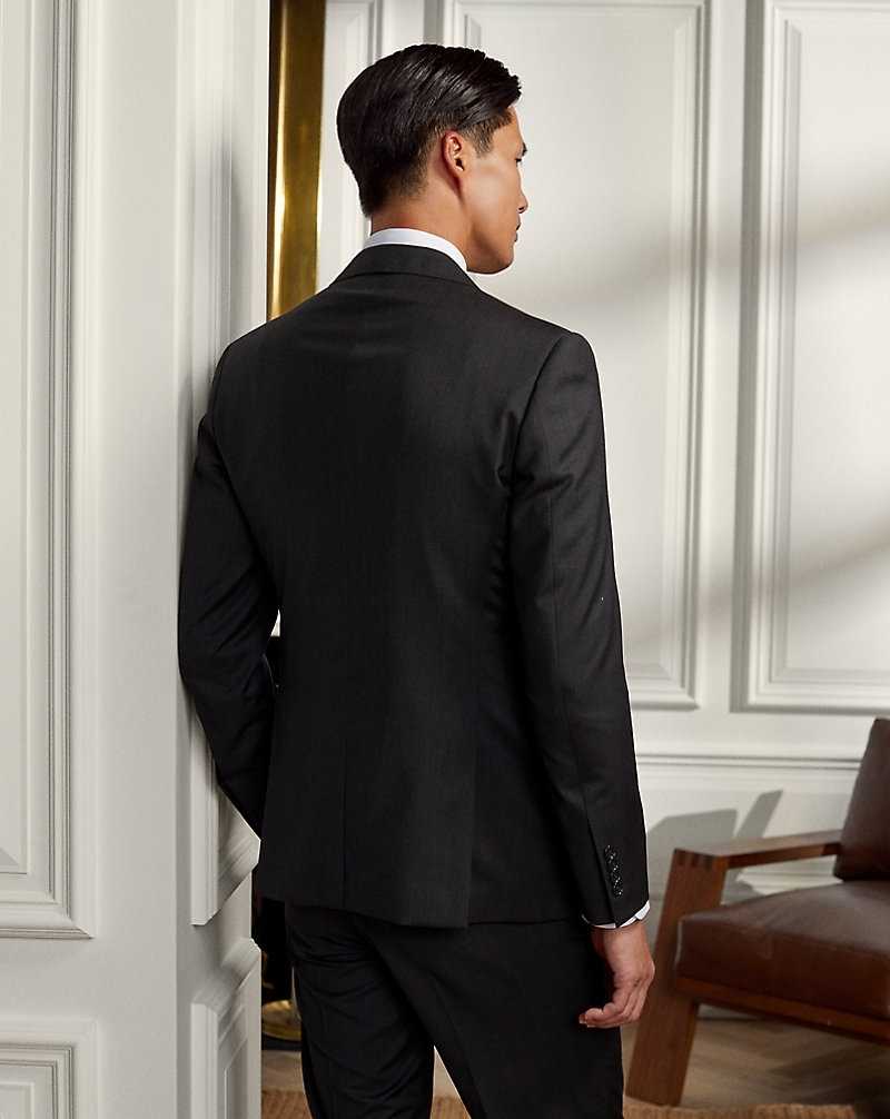 Trajes Ralph Lauren Gregory Hand-Tailored Wool Serge Hombre Charcoal | LCZKWSG-42 - vista 4