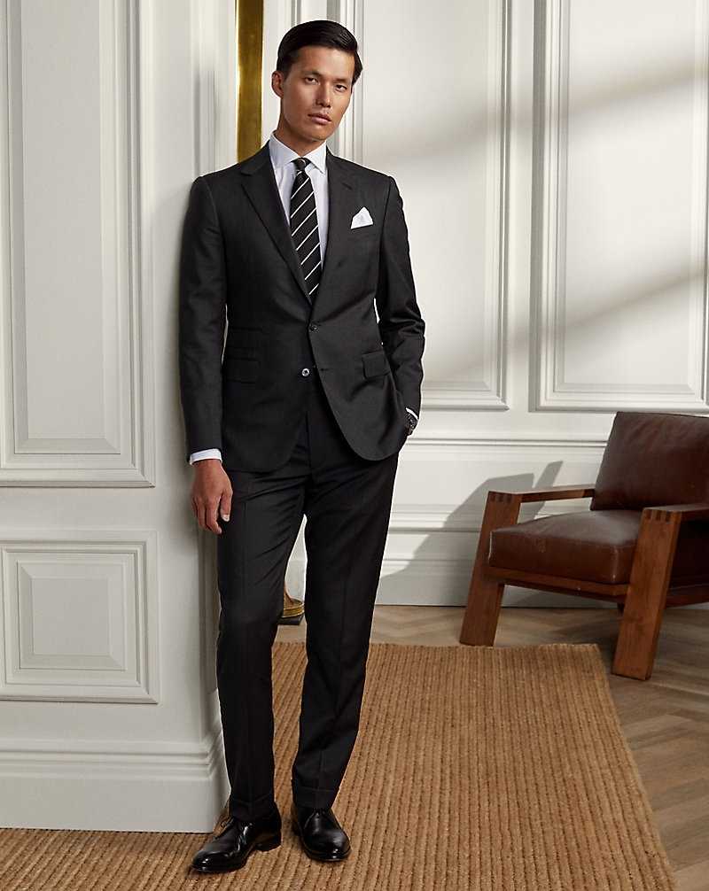 Trajes Ralph Lauren Gregory Hand-Tailored Wool Serge Hombre Charcoal | LCZKWSG-42 - vista 1
