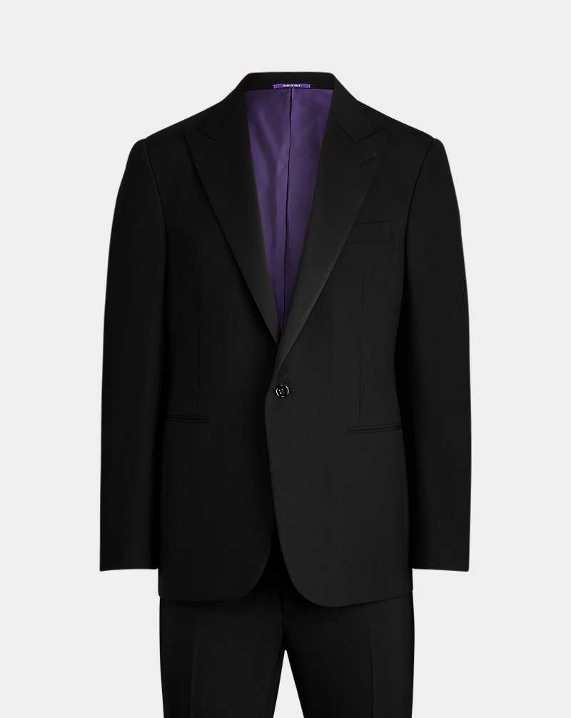 Trajes Ralph Lauren Gregory Hand-Tailored Wool Peak Tuxedo Hombre Negros | YVJLHTO-48 - vista 2