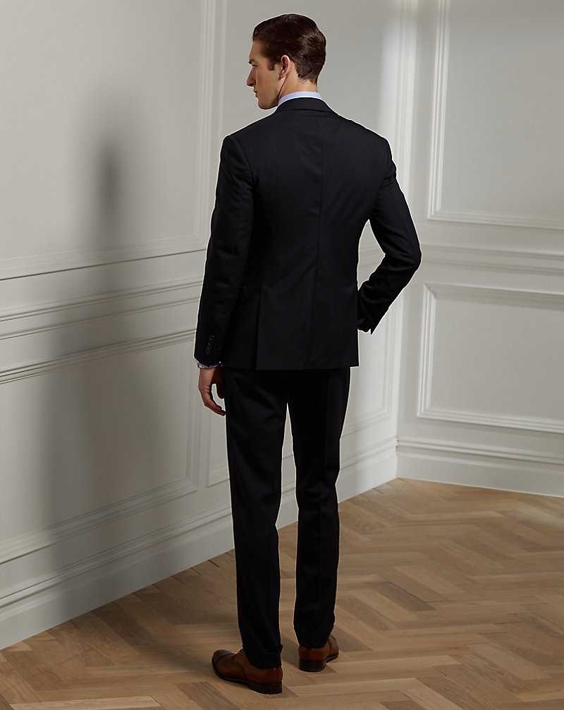 Trajes Ralph Lauren Gregory Hand-Tailored Wool Twill Hombre Azul Marino | NHXPDFZ-01 - vista 4