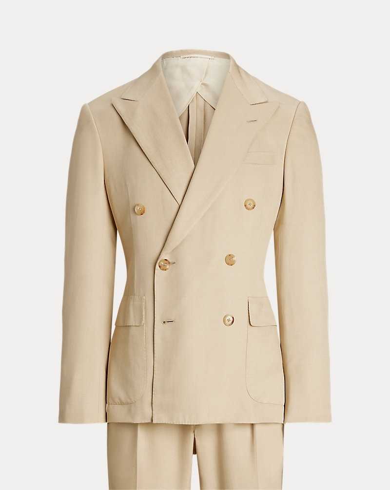 Trajes Ralph Lauren Gregory Hand-Tailored Silk-Blend Hombre Azules | GVYPZEQ-03 - vista 2