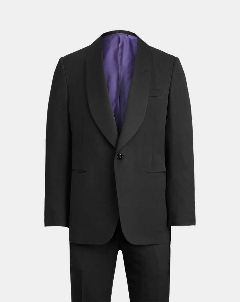 Trajes Ralph Lauren Gregory Handmade Barathea Shawl Tuxedo Hombre Negros | RQOBTNC-02 - vista 2