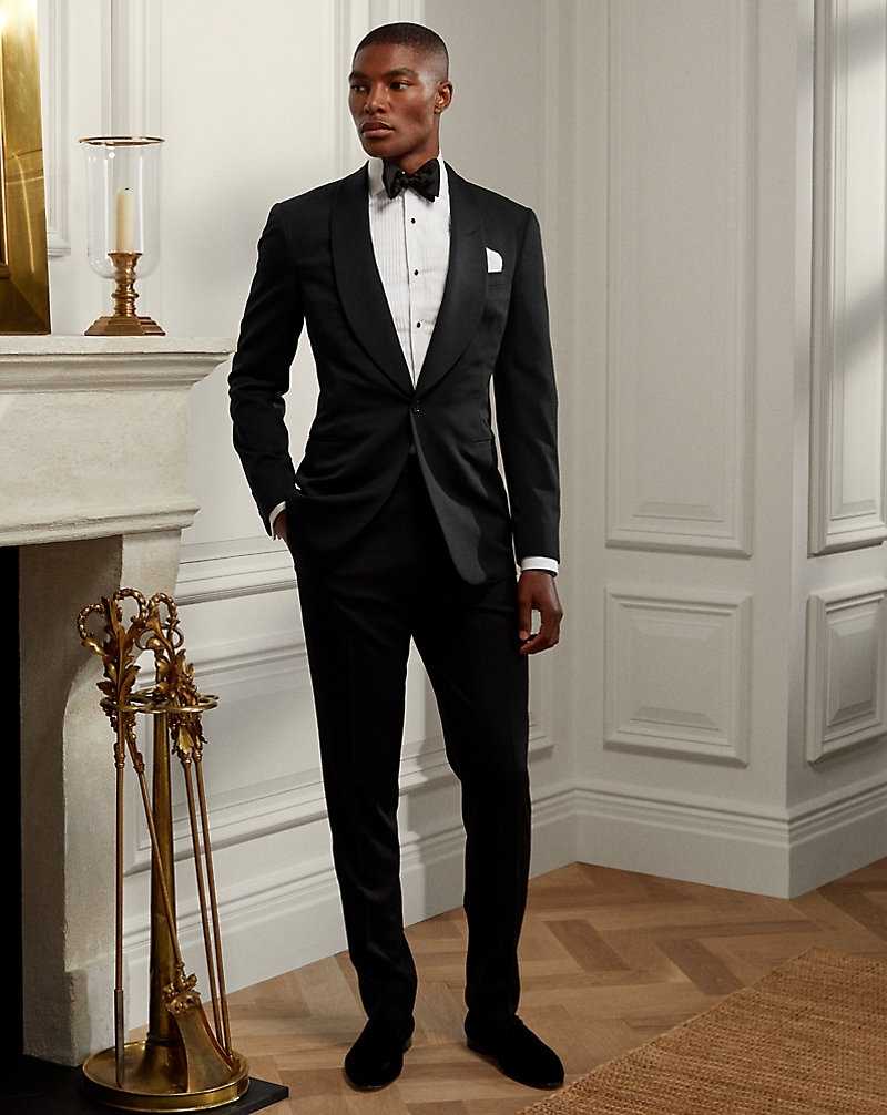 Trajes Ralph Lauren Gregory Handmade Barathea Shawl Tuxedo Hombre Negros | RQOBTNC-02 - vista 1