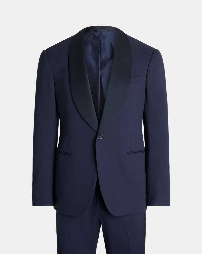 Trajes Ralph Lauren Gregory Handmade Gabardine Shawl Tuxedo Hombre Azul Marino | WJVZGFT-54 - vista 2
