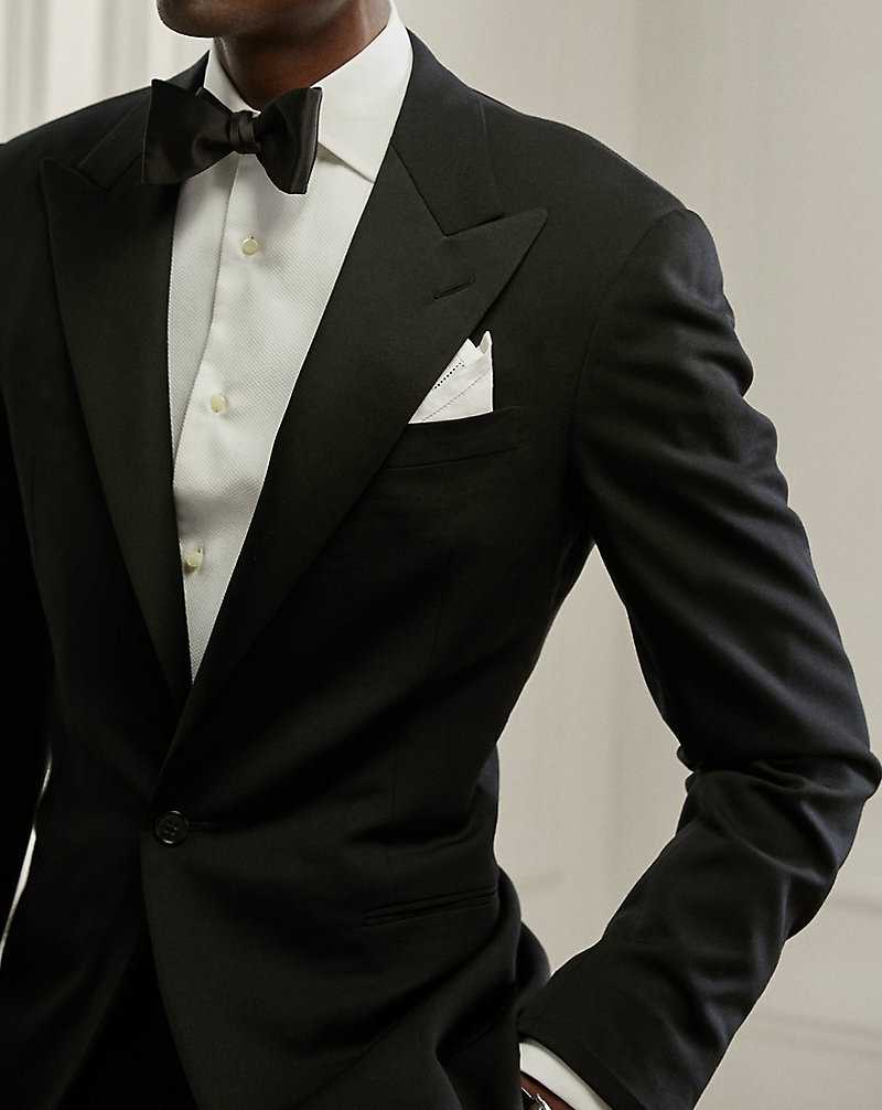 Trajes Ralph Lauren Gregory Handmade Peak-Lapel Tuxedo Hombre Negros | BMLDNKG-68 - vista 5