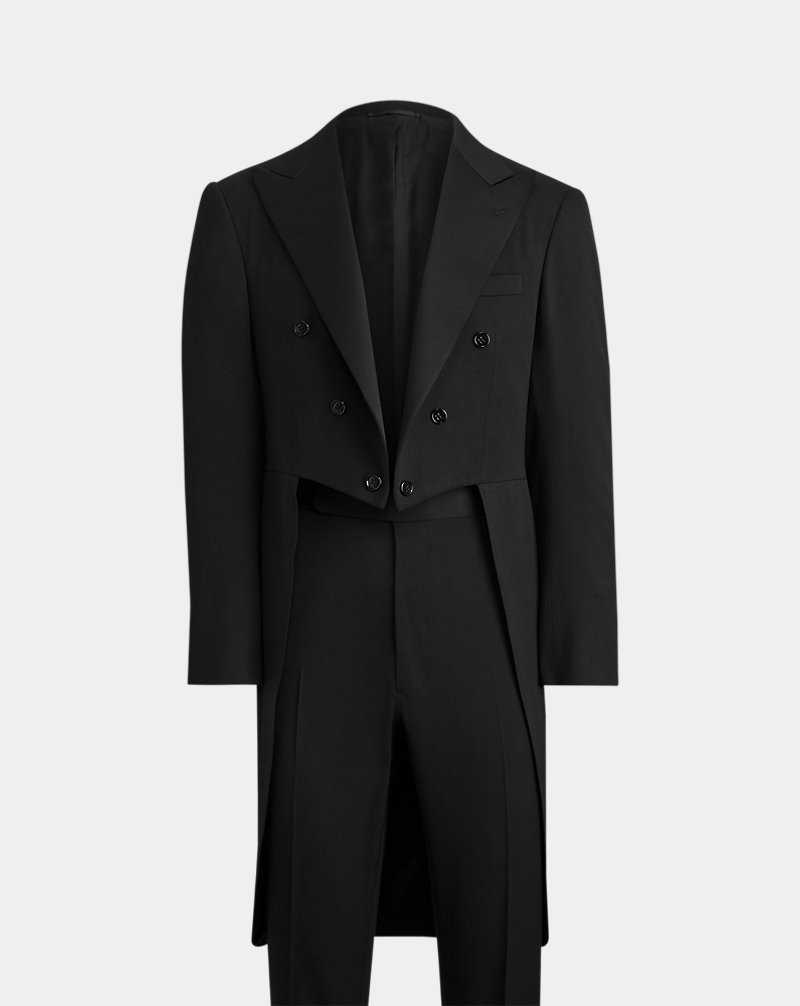 Trajes Ralph Lauren Gregory Handmade Tailcoat Tuxedo Hombre Negros | DIZAVGT-46 - vista 2