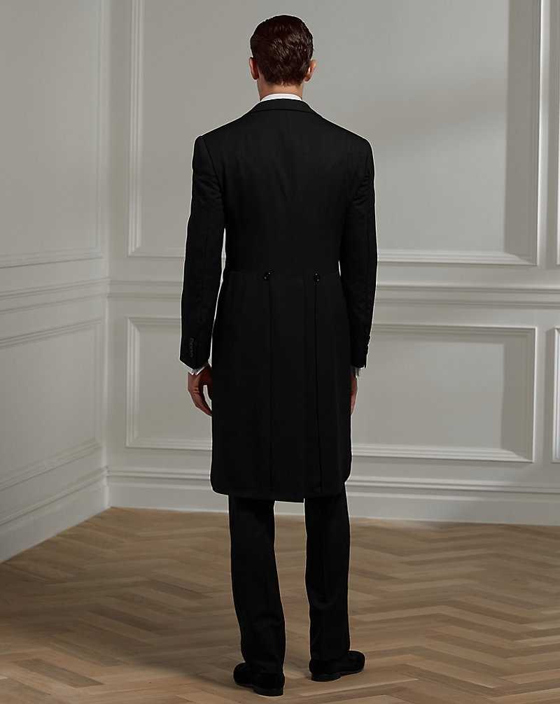 Trajes Ralph Lauren Gregory Handmade Tailcoat Tuxedo Hombre Negros | DIZAVGT-46 - vista 4