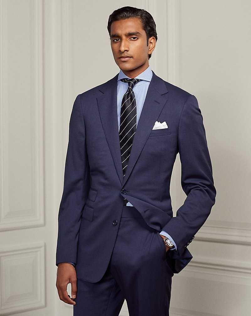 Trajes Ralph Lauren Gregory Handmade Wool Gabardine Hombre Azul Marino | LUTXAFN-51 - vista 3