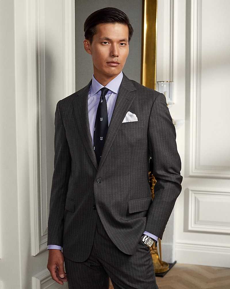 Trajes Ralph Lauren Gregory Pinstripe Wool Twill Hombre Azules | GYNIQSA-94 - vista 3