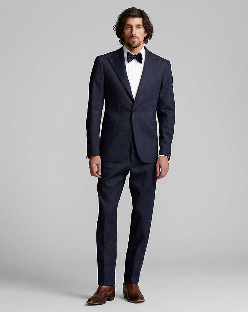 Trajes Ralph Lauren Indigo Denim Tuxedo Hombre Azules | AZDXKMT-82 - vista 3