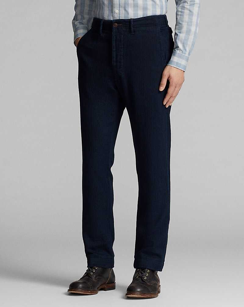 Trajes Ralph Lauren Indigo Herringbone Officer's Hombre Azul Marino Oscuro | EFSZGWT-48 - vista 3
