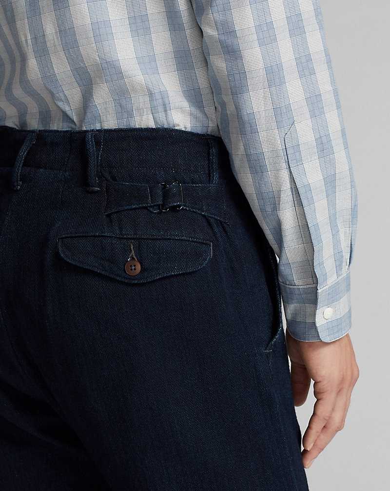 Trajes Ralph Lauren Indigo Herringbone Officer's Hombre Azul Marino Oscuro | EFSZGWT-48 - vista 5