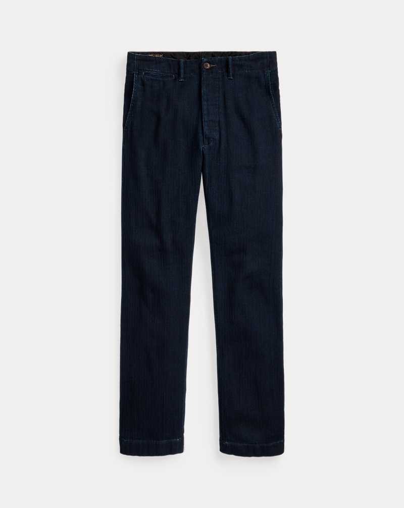 Trajes Ralph Lauren Indigo Herringbone Officer's Hombre Azul Marino Oscuro | EFSZGWT-48 - vista 1