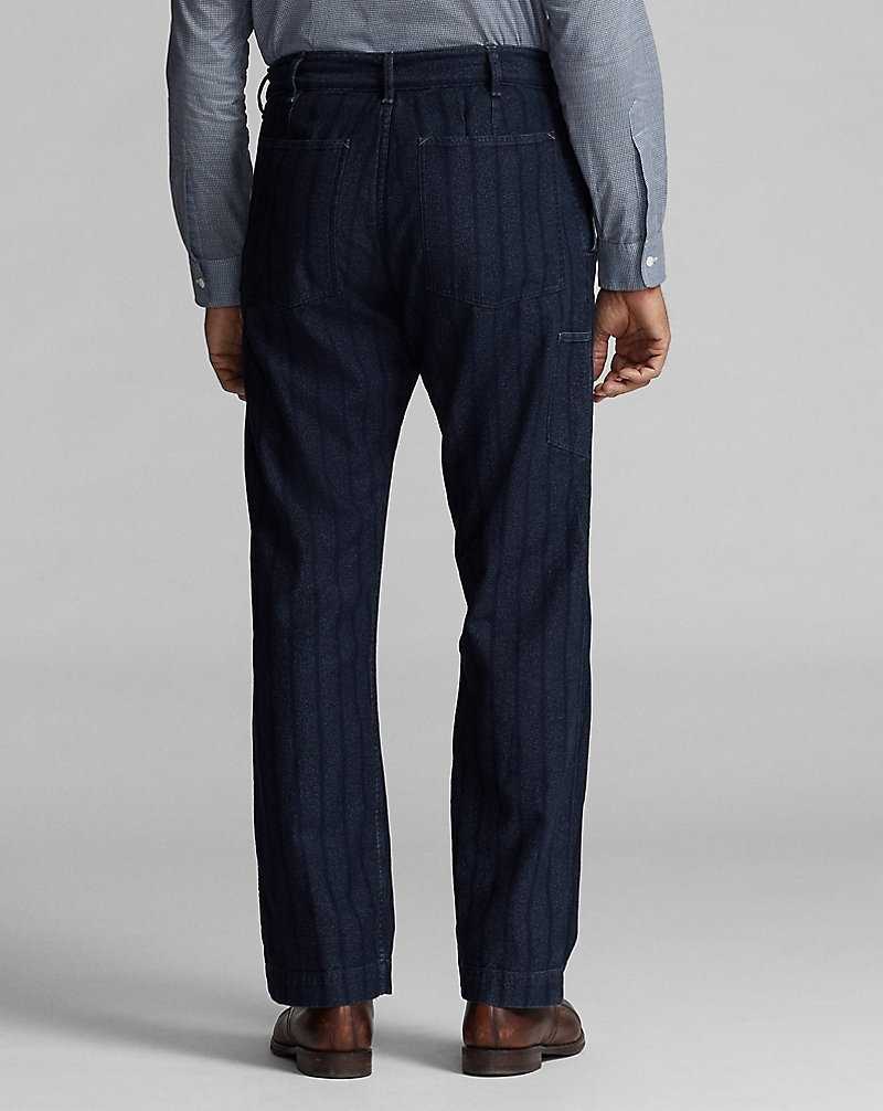 Trajes Ralph Lauren Indigo Striped Twill Field Hombre Indigo/White | CDARTEF-45 - vista 4