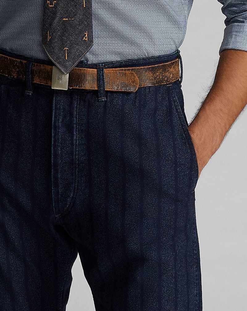 Trajes Ralph Lauren Indigo Striped Twill Field Hombre Indigo/White | CDARTEF-45 - vista 5