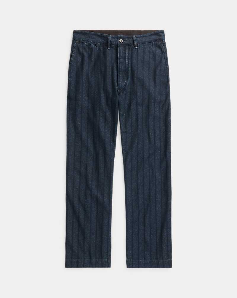 Trajes Ralph Lauren Indigo Striped Twill Field Hombre Indigo/White | CDARTEF-45 - vista 1