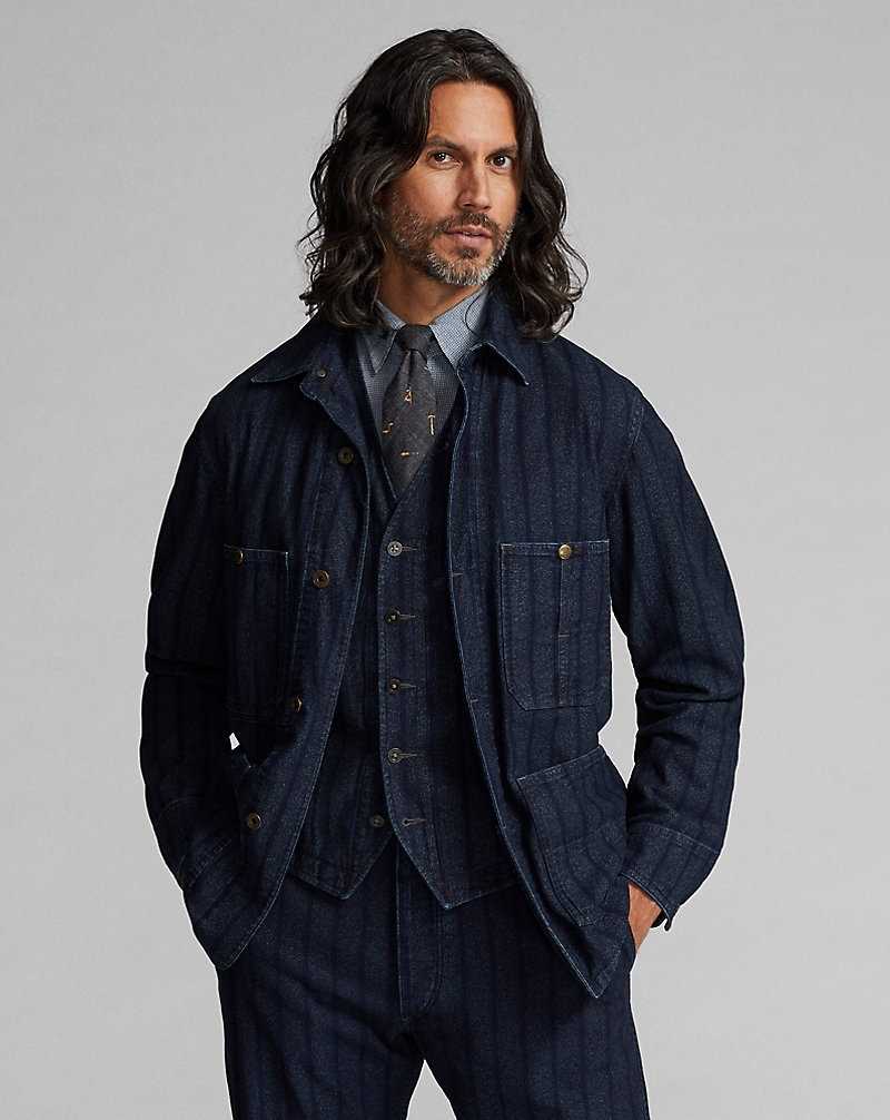 Trajes Ralph Lauren Indigo Striped Twill Hombre Indigo/White | YNVORQG-96 - vista 2