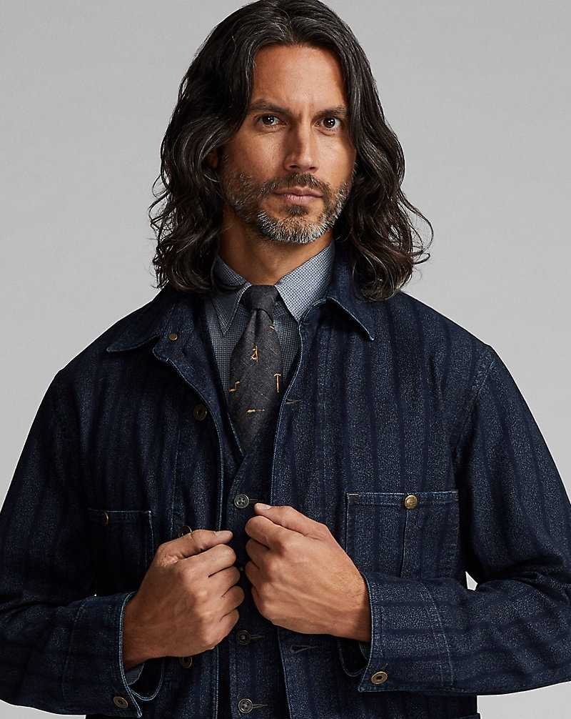 Trajes Ralph Lauren Indigo Striped Twill Hombre Indigo/White | YNVORQG-96 - vista 5