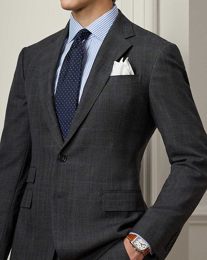 Trajes Ralph Lauren Kent Hand-Tailored Glen Plaid Hombre Grises | ZPSQAEW-82 - vista 5