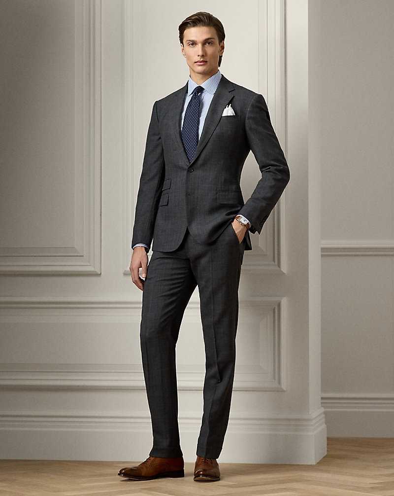 Trajes Ralph Lauren Kent Hand-Tailored Glen Plaid Hombre Grises | ZPSQAEW-82 - vista 1