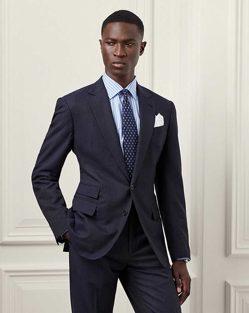 Trajes Ralph Lauren Kent Hand-Tailored Nailhead Hombre Navy/Grey | ACPDTMB-27 - vista 3