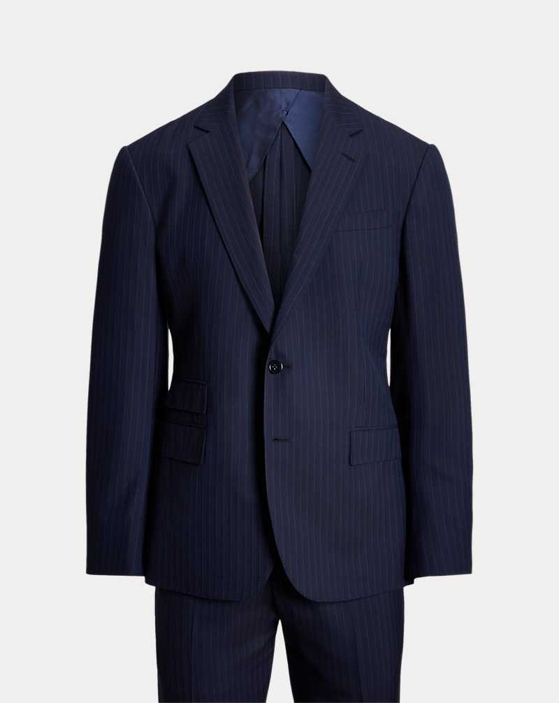 Trajes Ralph Lauren Kent Hand-Tailored Pinstripe Hombre Bright Navy/Grey | UMVEXGT-83 - vista 2