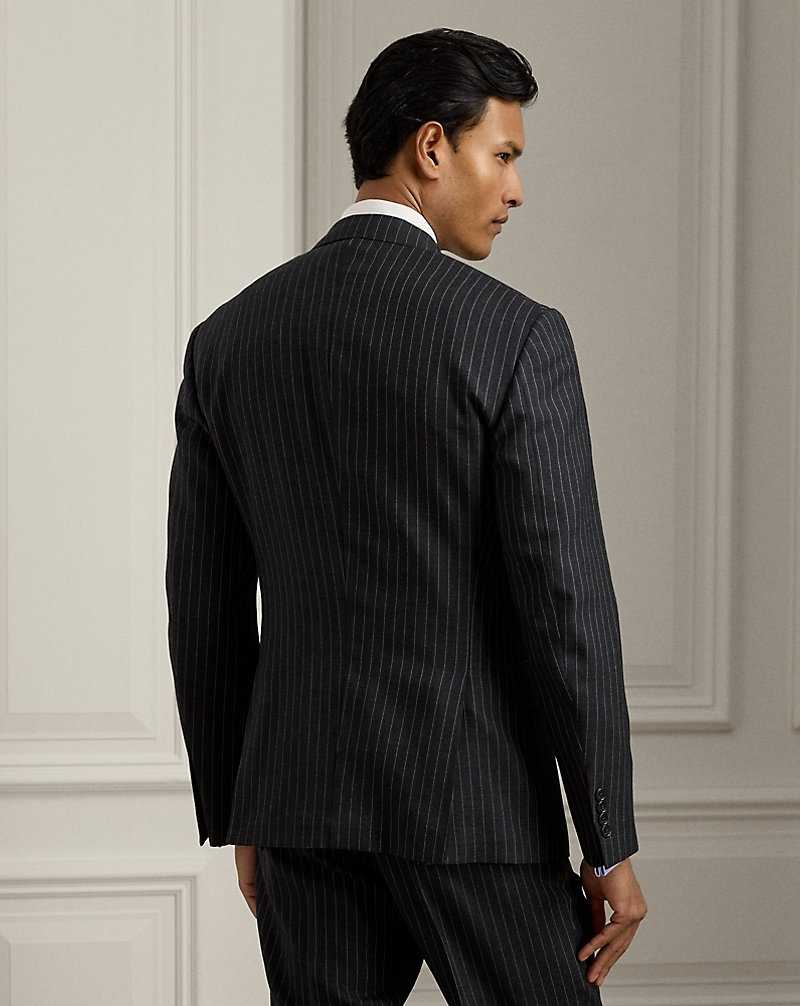 Trajes Ralph Lauren Kent Hand-Tailored Pinstripe Wool Hombre Azules | PUAXLJF-53 - vista 4