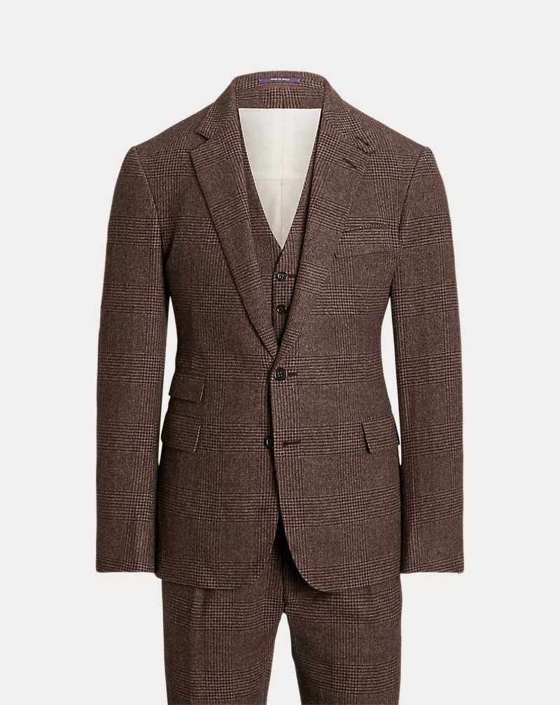 Trajes Ralph Lauren Kent Hand-Tailored Plaid 3-Piece Hombre Azules | XOHZSLI-40 - vista 2