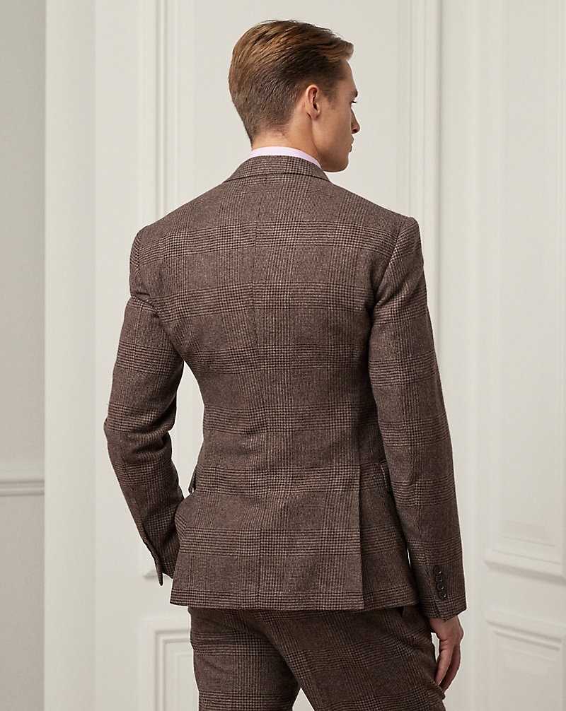 Trajes Ralph Lauren Kent Hand-Tailored Plaid 3-Piece Hombre Azules | XOHZSLI-40 - vista 4