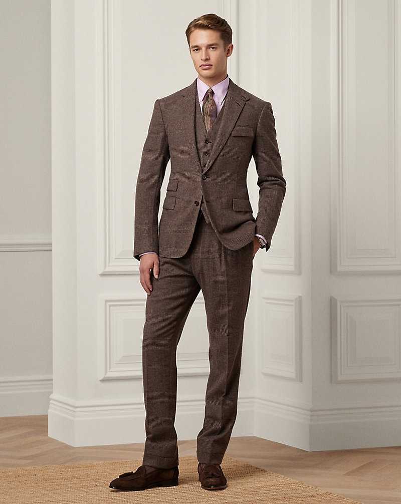 Trajes Ralph Lauren Kent Hand-Tailored Plaid 3-Piece Hombre Azules | XOHZSLI-40 - vista 1